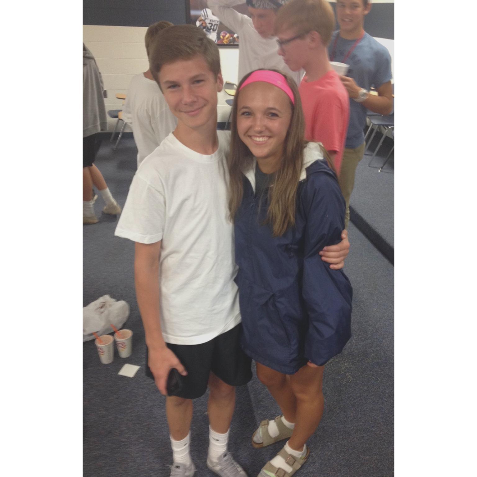 Our first photo together ever!!