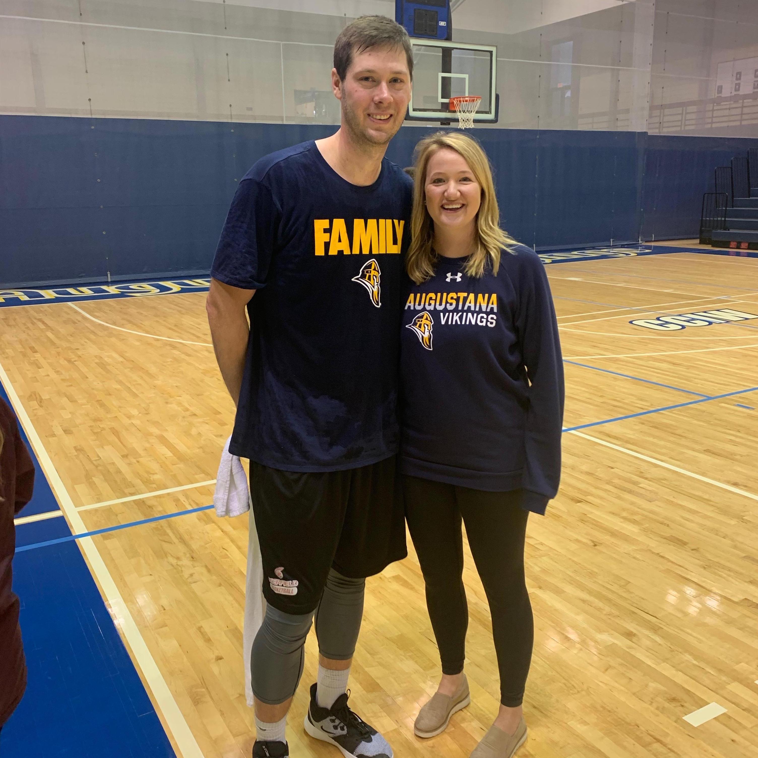 Rachel's first visit to Augustana for Homecoming and the alumni game.