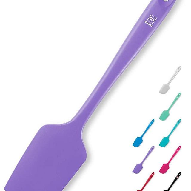 DI ORO Silicone Spatula - 600°F Heat-Resistant Rubber Kitchen Spatula for Baking, Scraping, & Mixing - BPA Free Nonstick Cookware Safe Flexible Utensil for Cooking - Dishwasher Safe (Lavender)