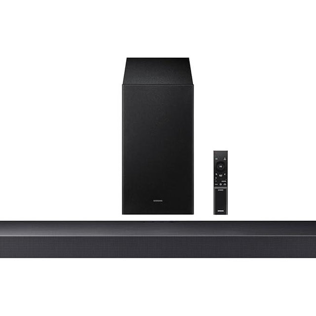 SAMSUNG Q-Series Soundbar HW Q600F 3.1.2 ch Subwoofer (2025 Model) SpaceFit Sound Pro, Q-Symphony, Adaptive Sound