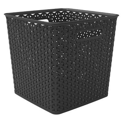Y-Weave Basket Bin Black 11" - Room Essentials™