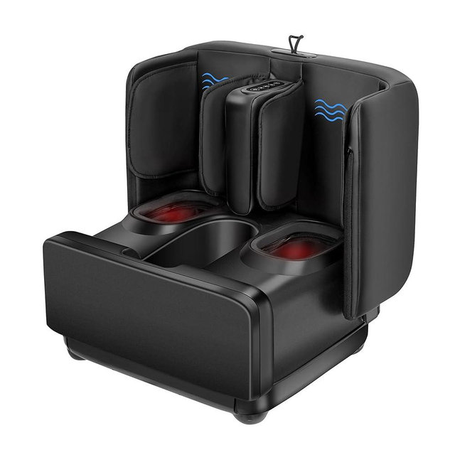 COMFIER 2-in-1 Shiatsu Foot Massager&Foot Rest,Foot and Calf Massager with APP Control,Heated Feet Massager for Home Office Use,Gifts for Men Women
