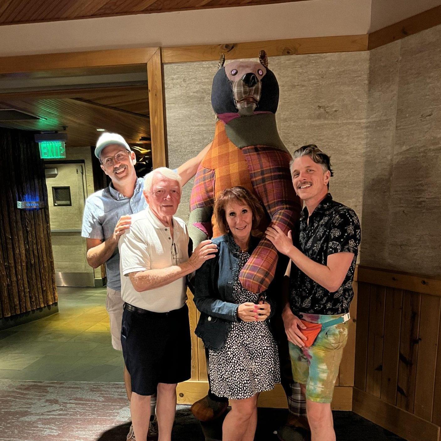 Dinner at the Edgewater with his dad and step-mom, Dan and Deb