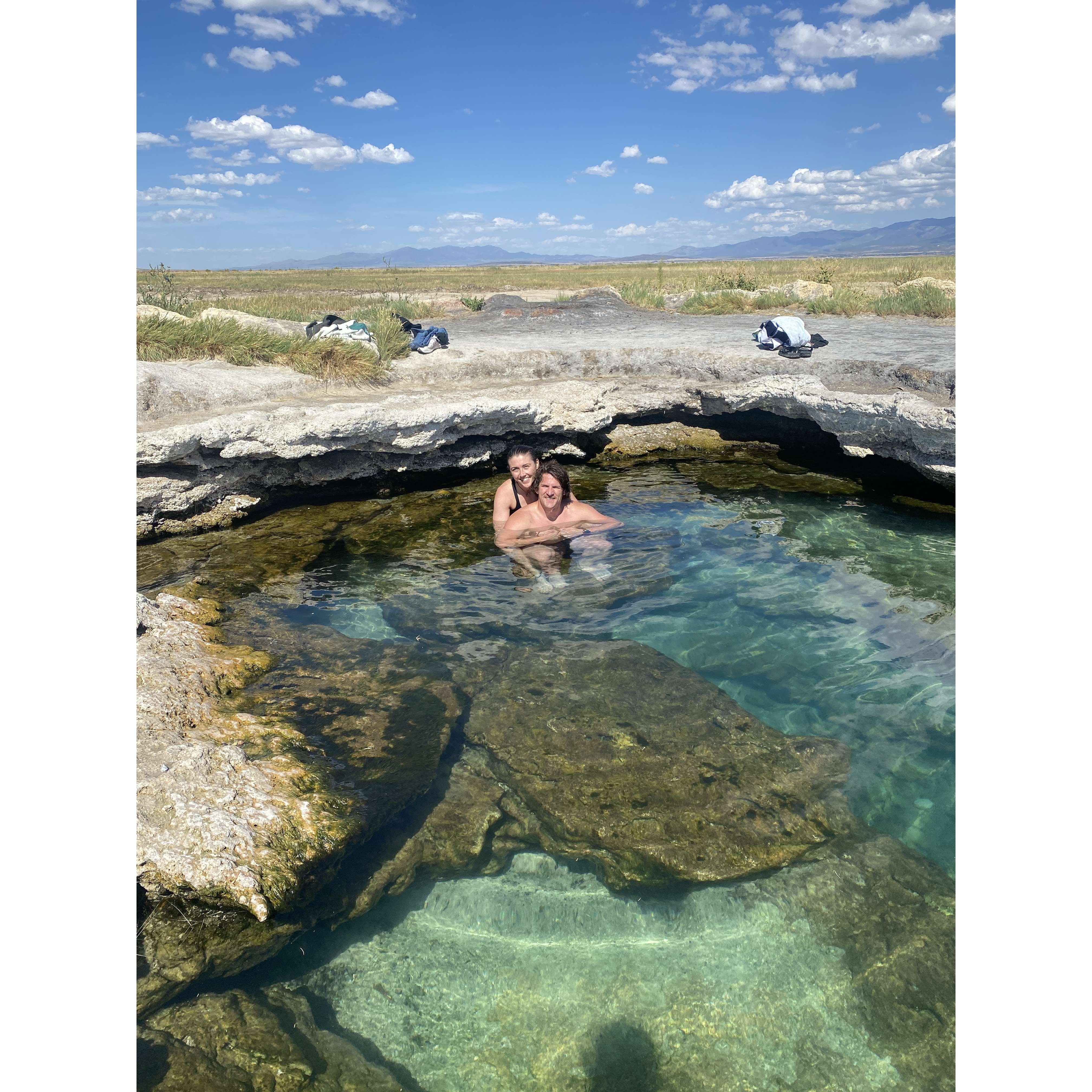 Hot spring pit stop on the way home from a long weekend on the road