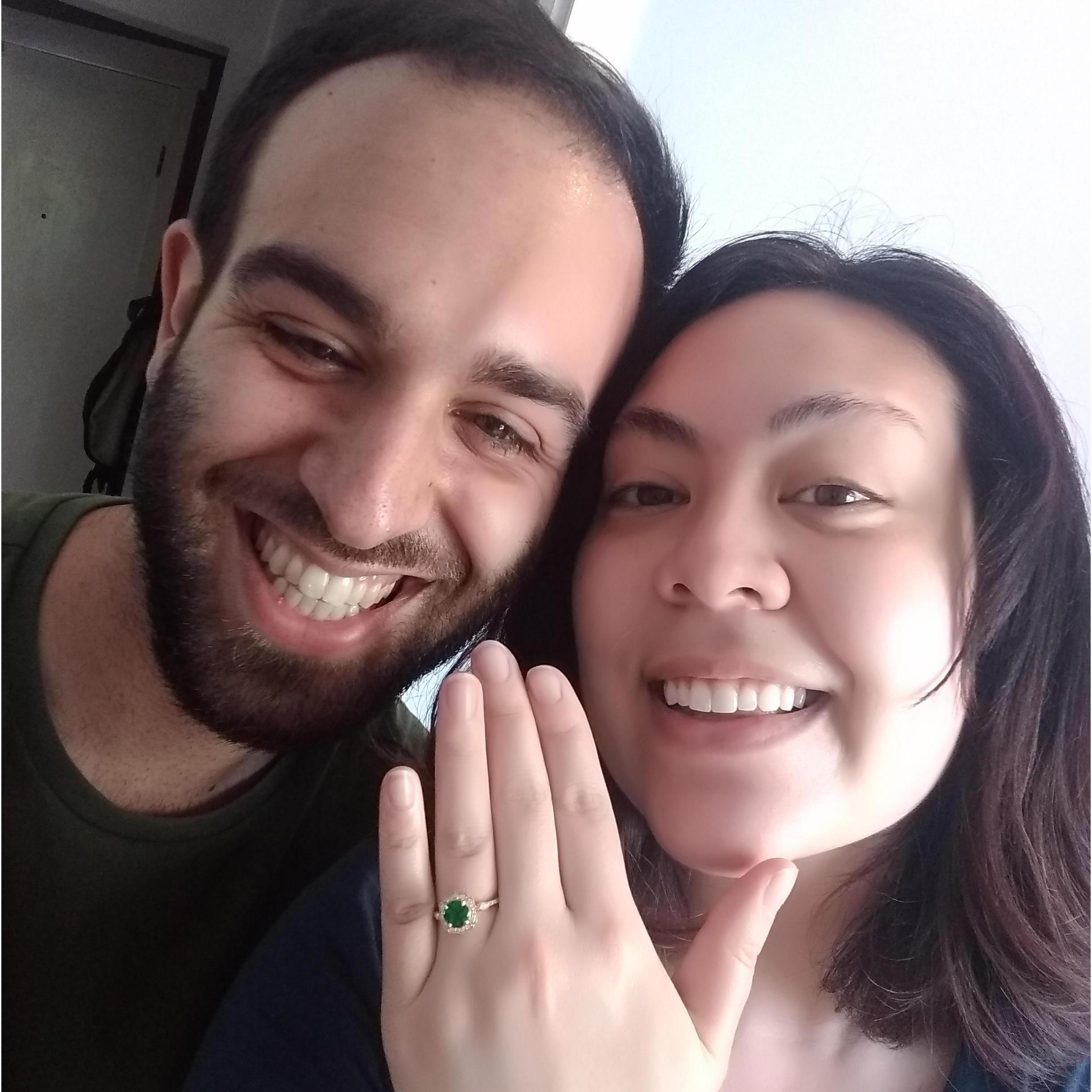 Taken the hour we got engaged.