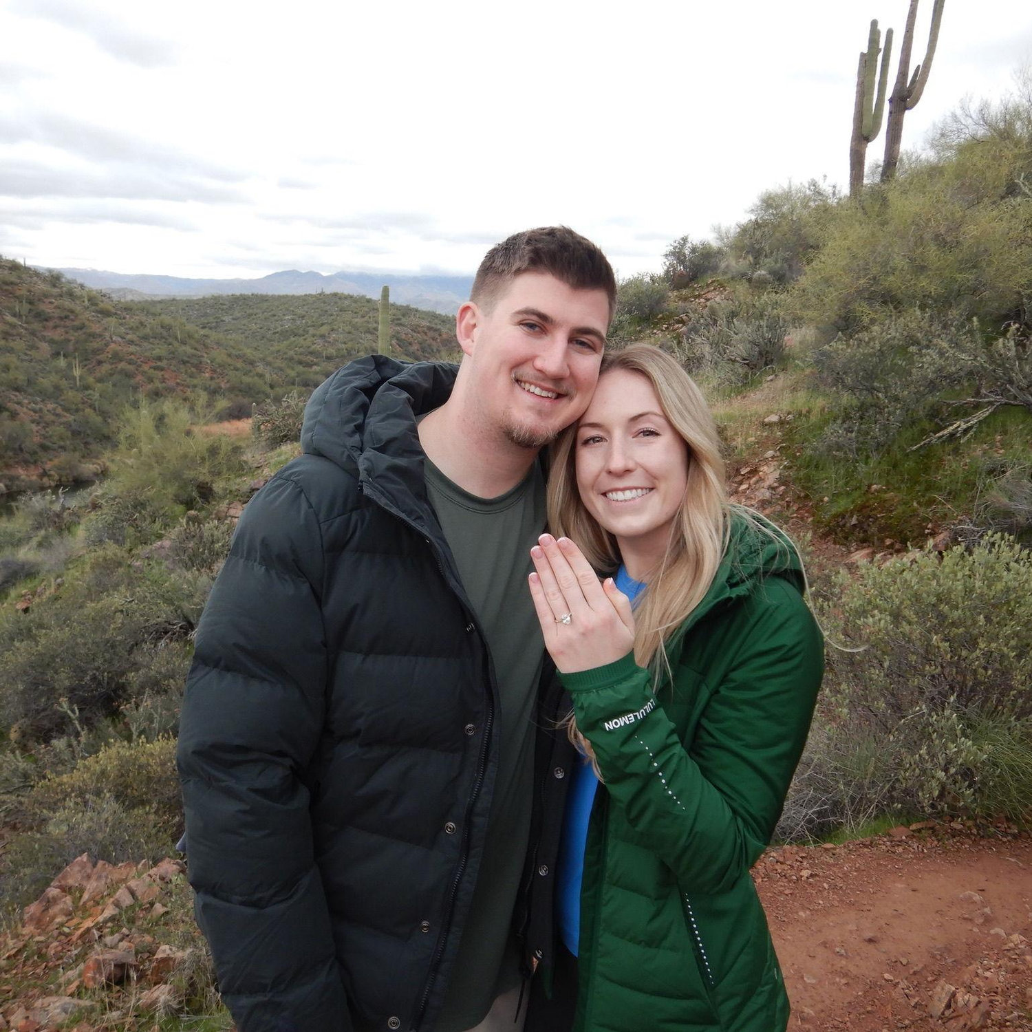 February 7th, 2024: Dylan proposed on a hike in AZ!