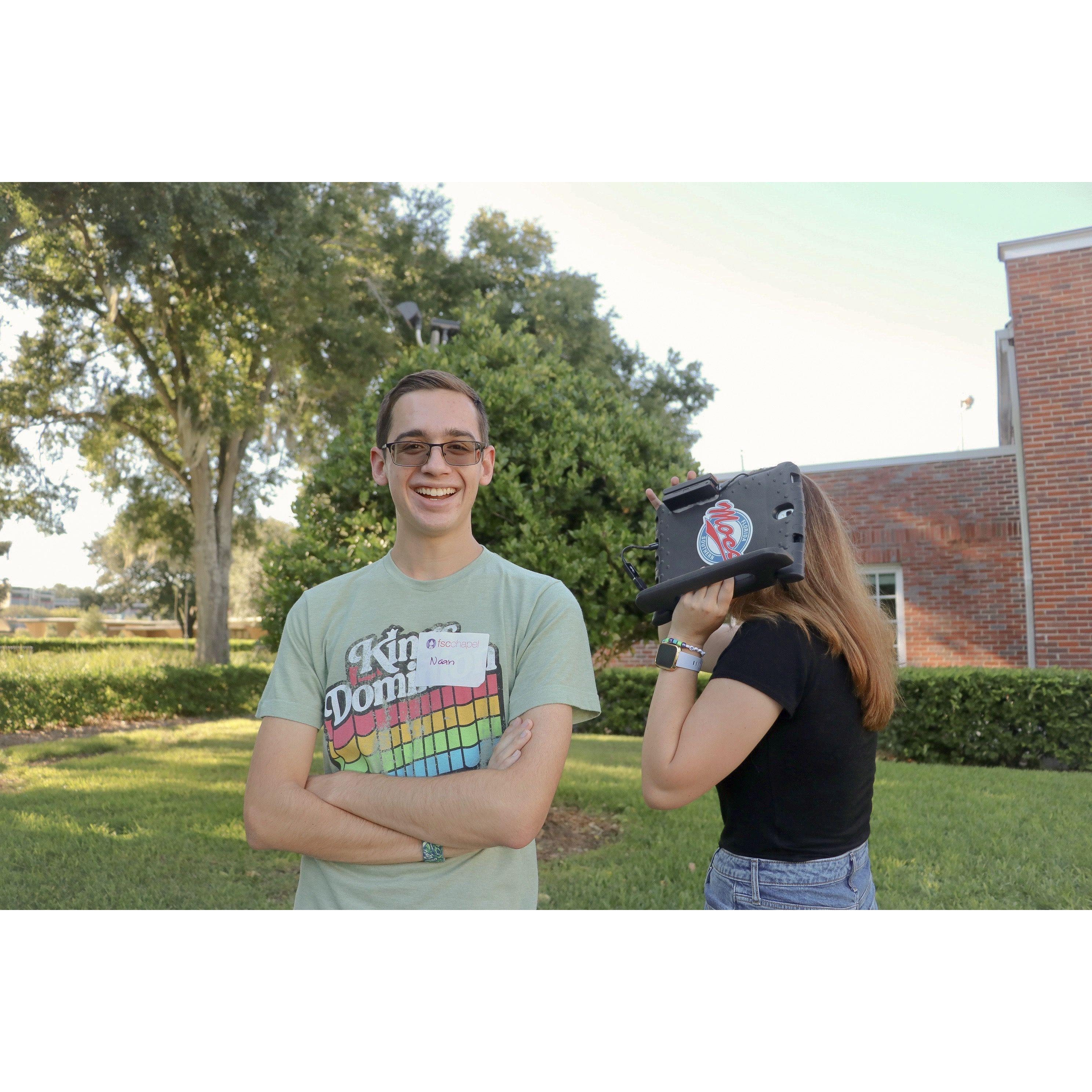 Our first picture together as a couple.