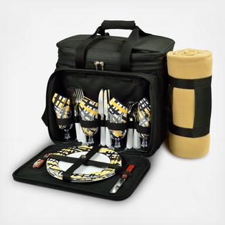 4-Person Deluxe Picnic Cooler with Blanket