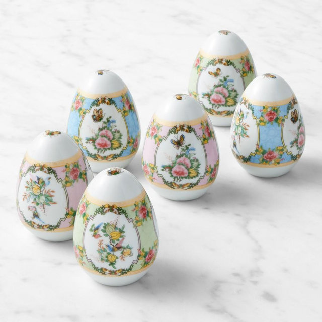 Famille Rose Egg Ornaments, Set of 6