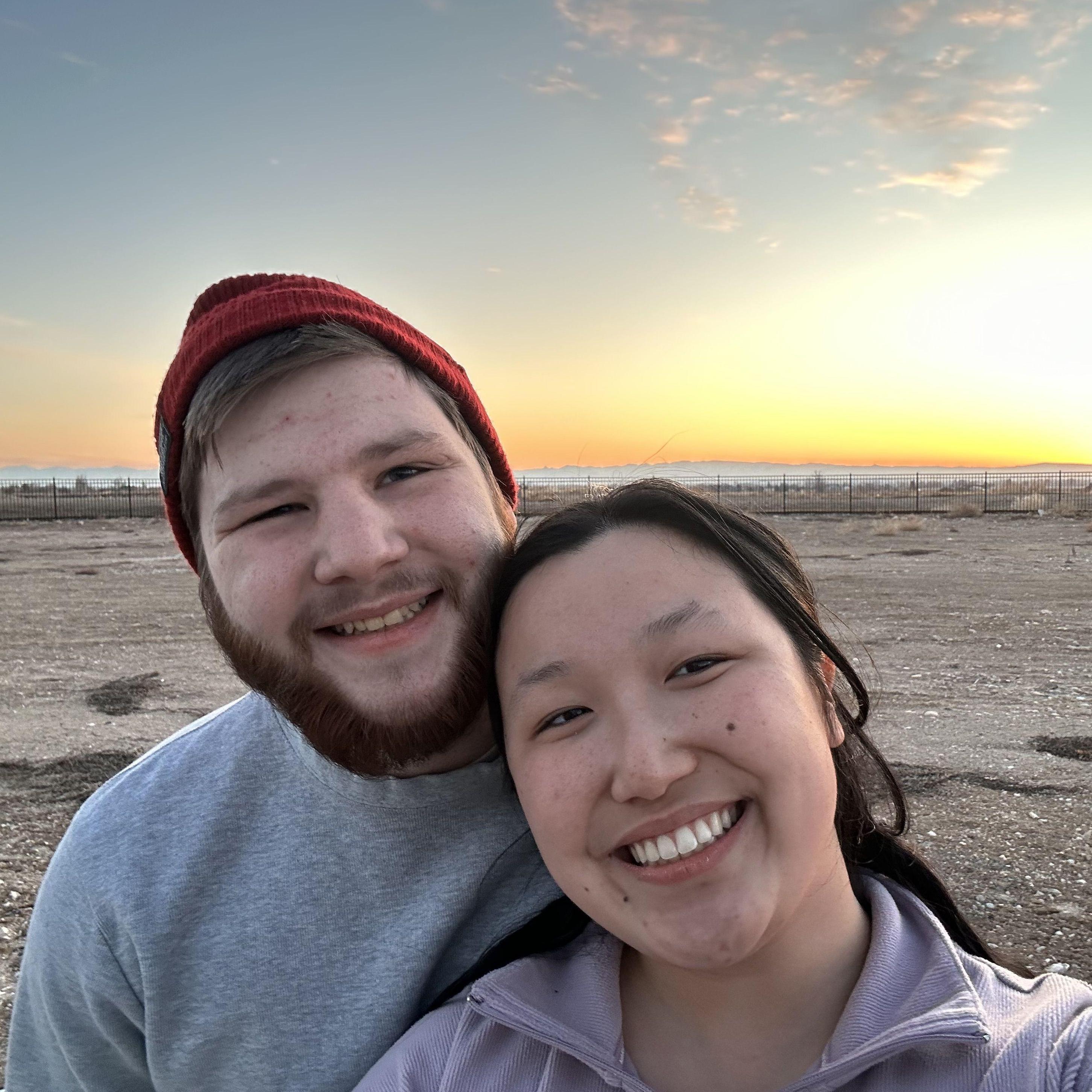 Enjoying the sunset in Boise