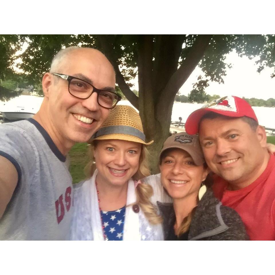 Celebrating the 4th at the lake with Meeshy & Rick!