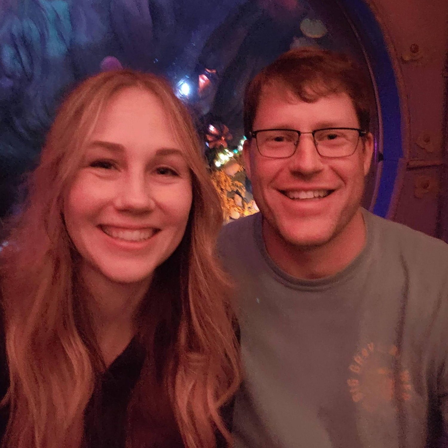 In the spaceship at Meow Wolf, Denver, 2024.