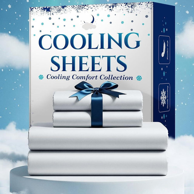 SLEEPHORIA Cooling Sheets - BreezeWeave 4 PC Queen Size Cooling Bed Sheets for Hot Sleepers & Deep, Cool Rest - Cloud Soft, Silky Smooth, 16 in Deep Pocket, Ultra Durable (White)