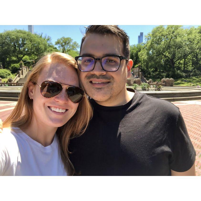 One of our first photos together on a date in Central Park.