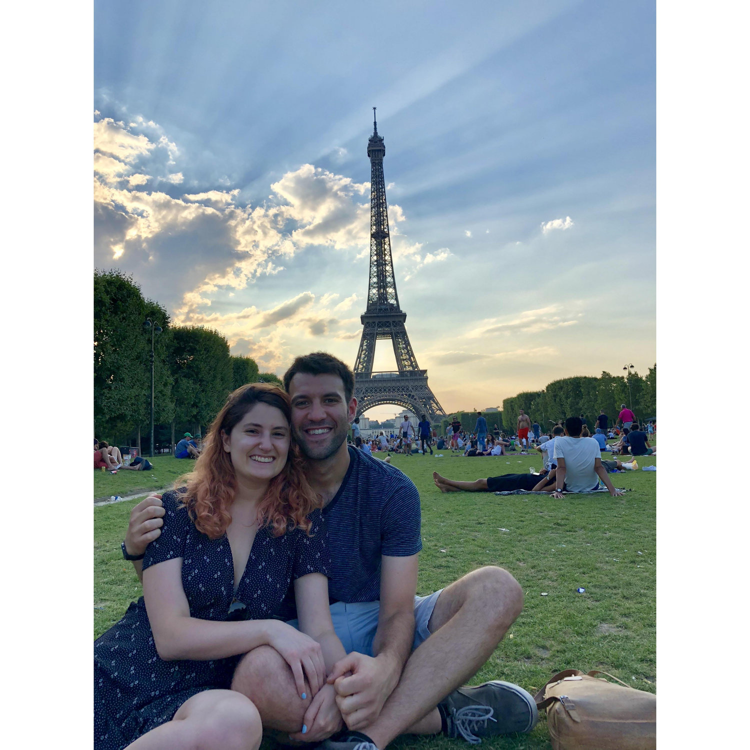 Golden hour at the Eiffel Tower