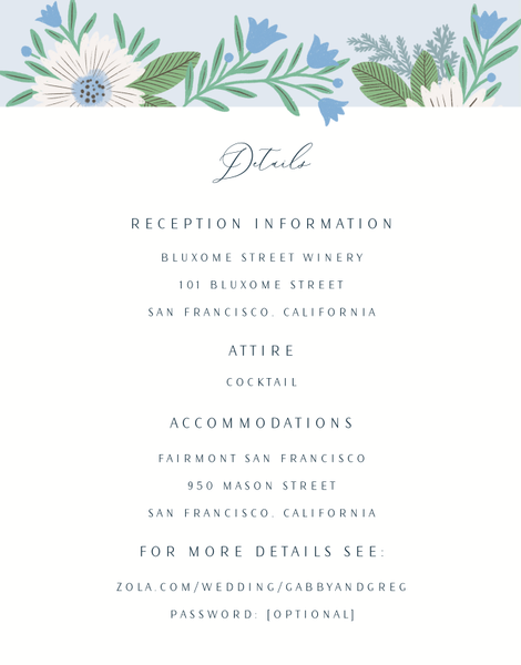 Camrose | Ice | Zola Wedding Enclosure Cards