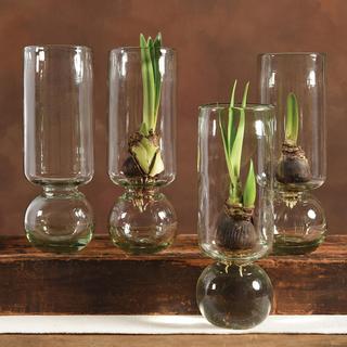 Recycled Glass Tall Bulb Vase