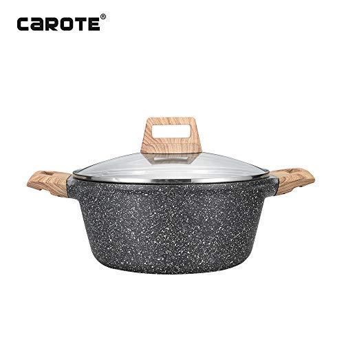 Carote 9.5 inch/4.3 Quart Non-stick Granite Stone Coating Casserole Dish with lid…