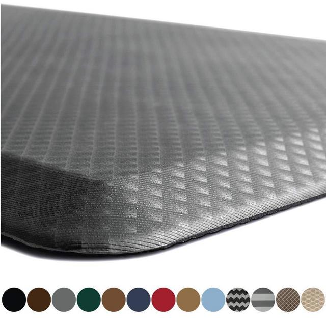 Kangaroo Original Standing Mat Kitchen Rug, Anti Fatigue Comfort Flooring, Phthalate Free, Commercial Grade Pads, Ergonomic Floor Pad, Rugs for Office Stand Up Desk, 48x20, Gray