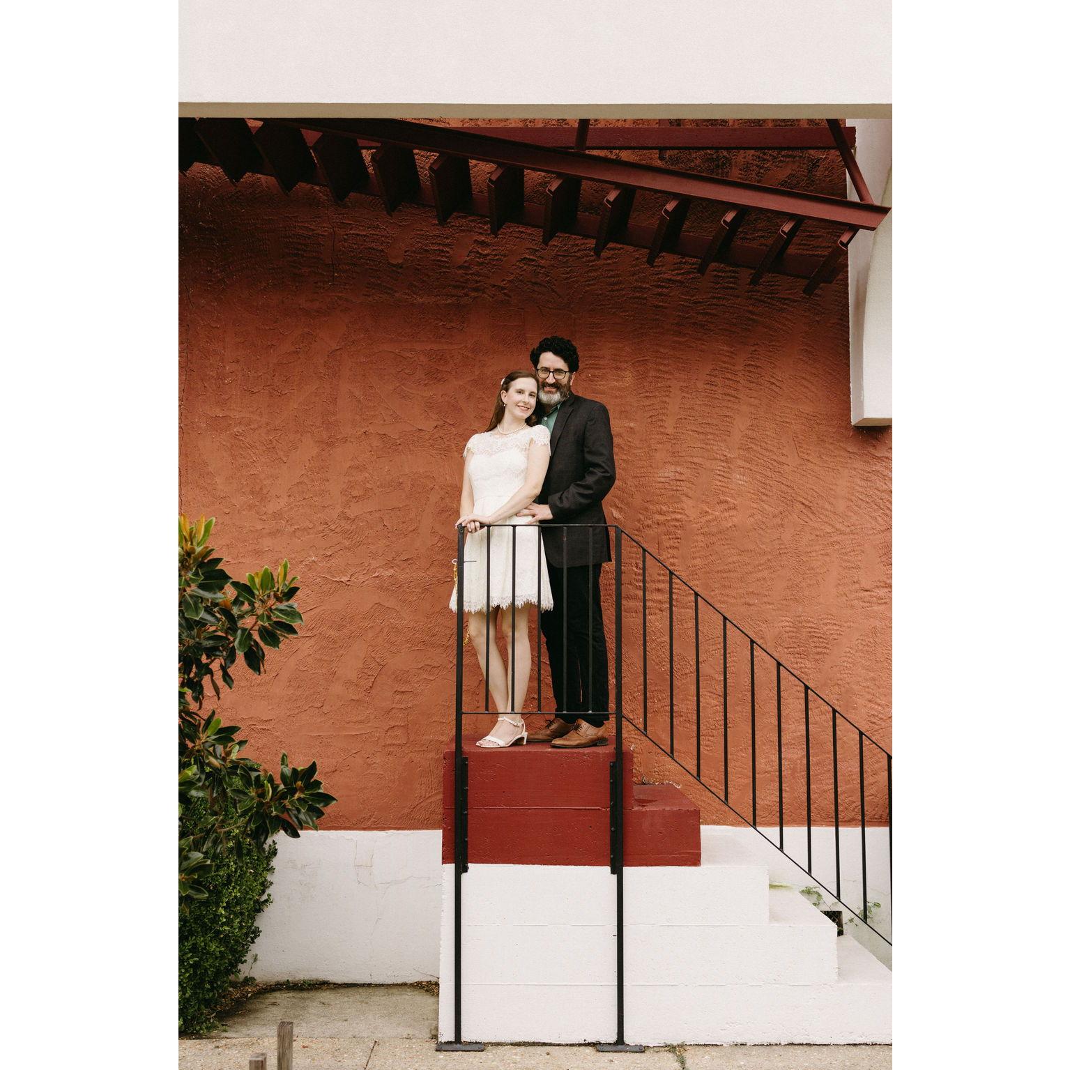 Engagement photo shoot at the historic Prytania Theatre in Uptown New Orleans.