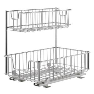 Trinity Sliding Under-Sink Organizer in Chrome Collection