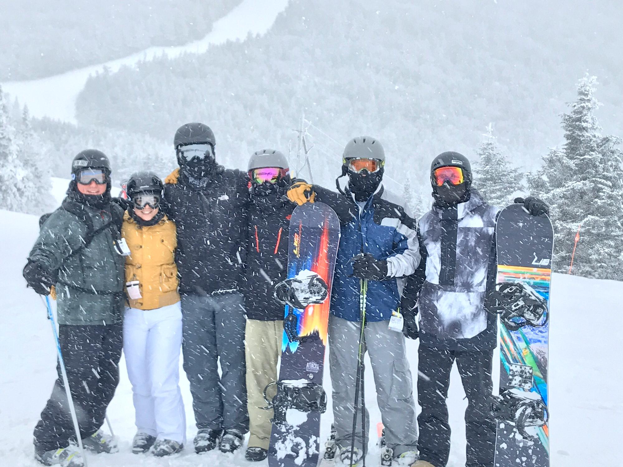 Danny, Maggie, Doug, James, Robbie and Matt on Whiteface Mountain, Lake Placid for Danny’s 30th - March 2018