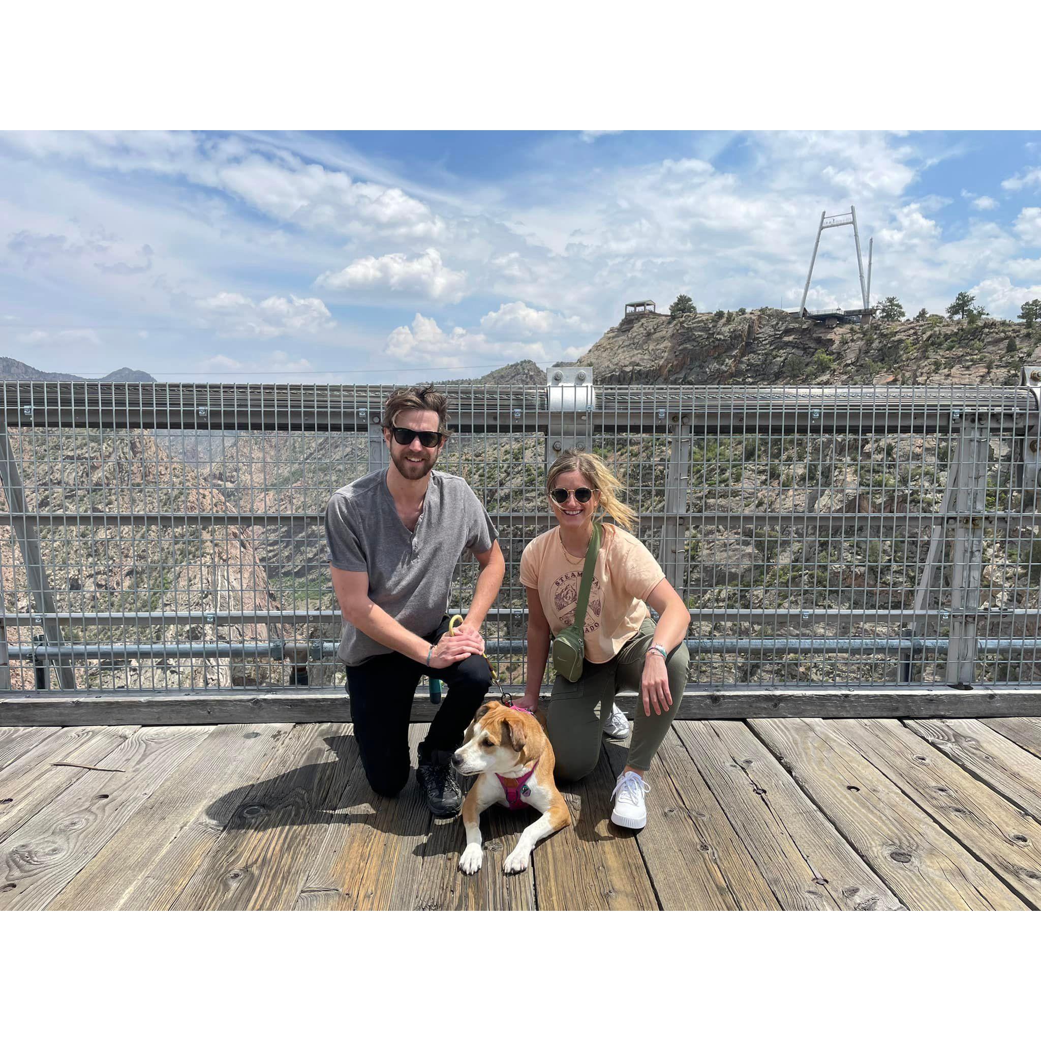 Susie was terrified of this bridge over the Royal Gorge