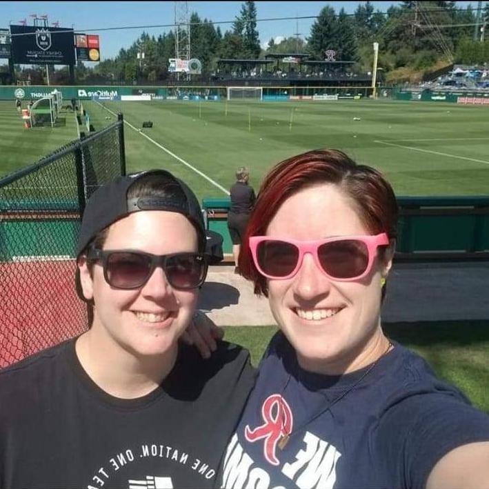 At the OL Reign soccer game in 2019 at Cheney Stadium in Tacoma.