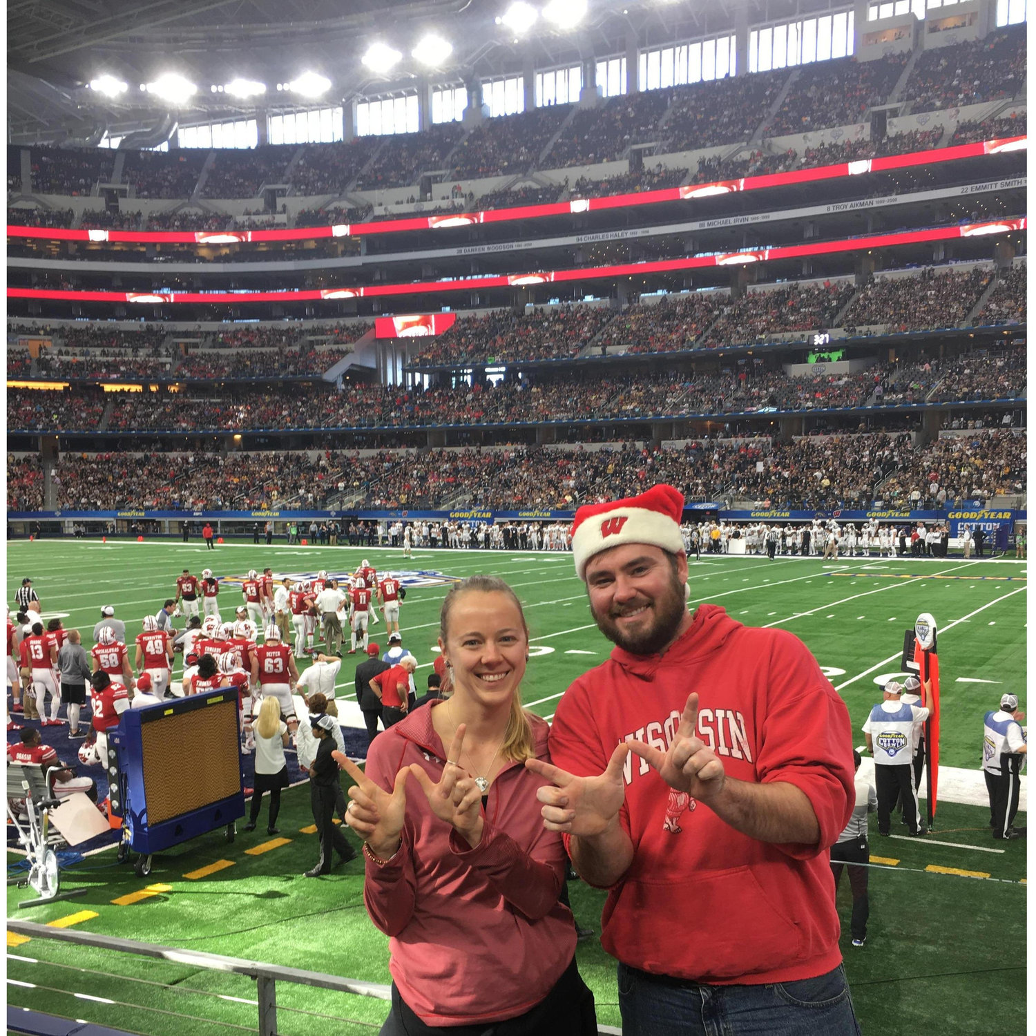 He surprised me with tickets to the cotton bowl for Christmas!
