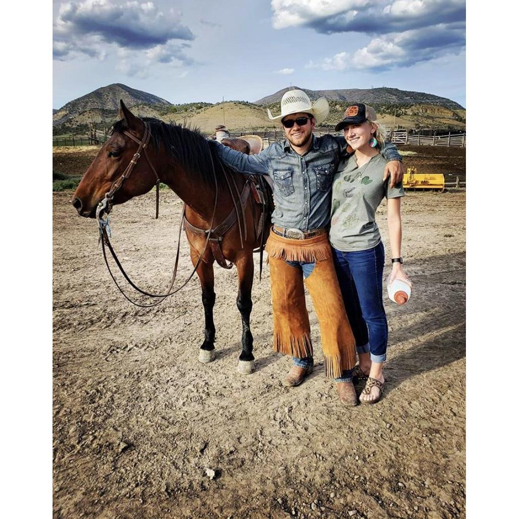 Bow dumped Syd off the back of an ATV while trying to rope a calf the morning before this picture was taken