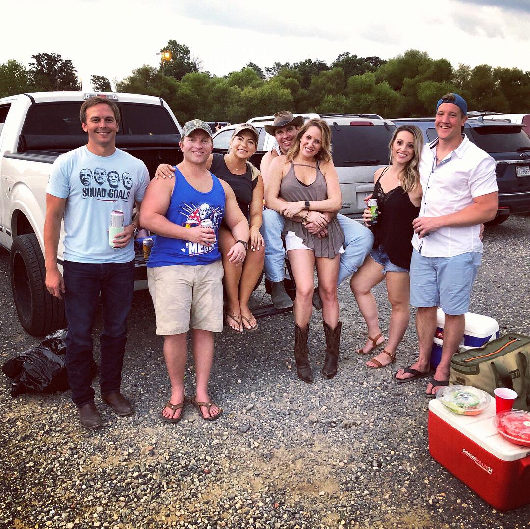 Tailgating with some of our bridal party in Summer of 2018