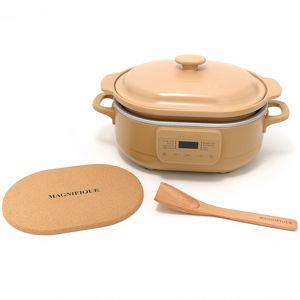 Magnifique 4-Qt Claypot Electric Multicooker w/ 8 Functions (brown sugar color)