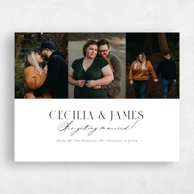 White Wedding Save the Date - Shahira Photo