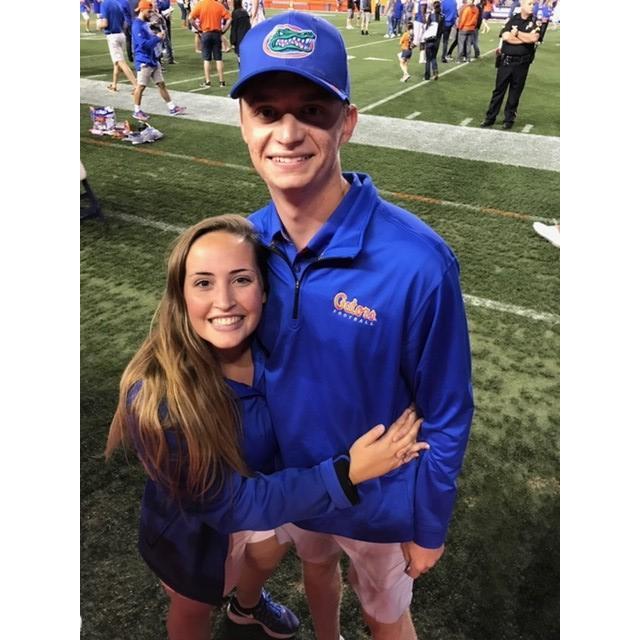 Orange and Blue game 2017...Kristen took our first picture together on Ben Hill Griffin field :)