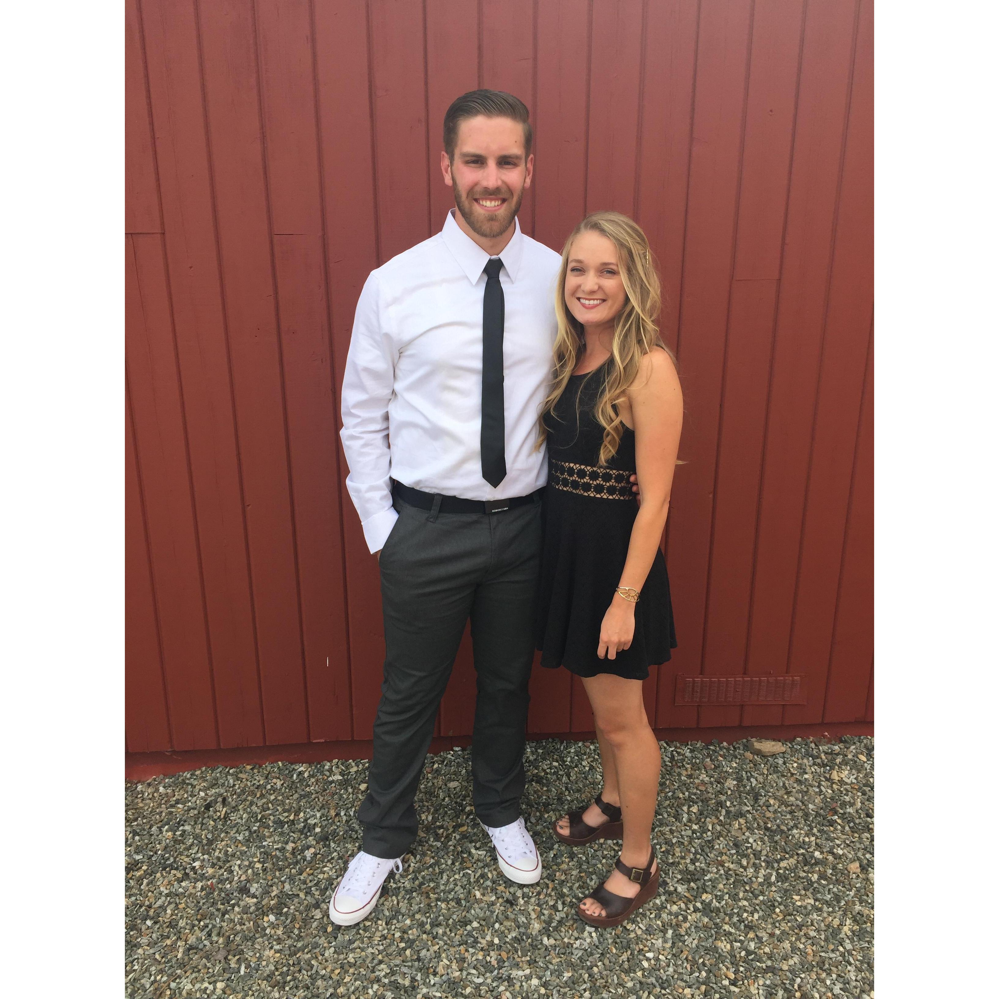 Our first picture together! In Kelowna, BC at Mia and Isaac's wedding.