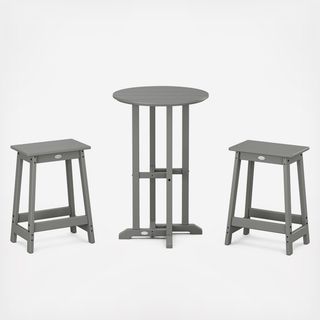 Modern Studio 3-Piece Bistro Counter Stool Set