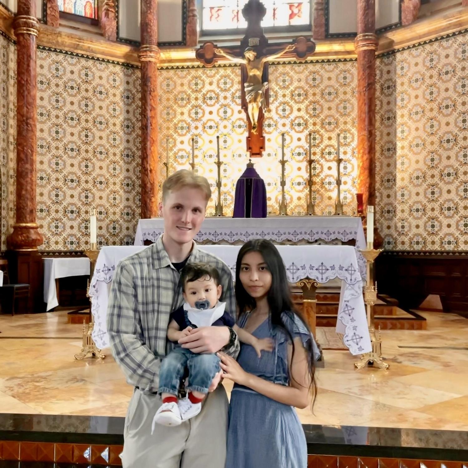 After our first Mass together, Cathedral of Saint Mary, Austin, TX.