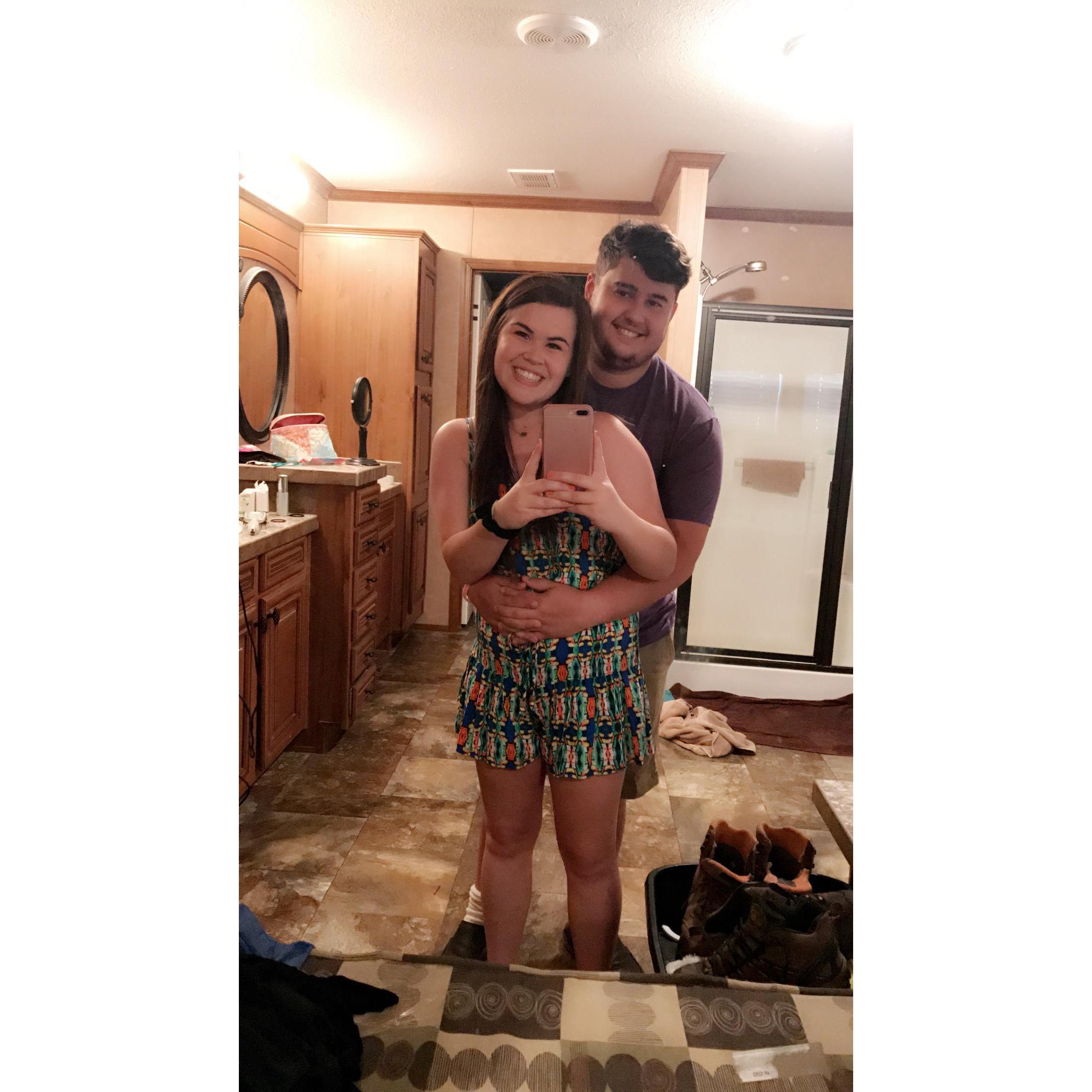 One of our first pictures after we FINALLY started dating!