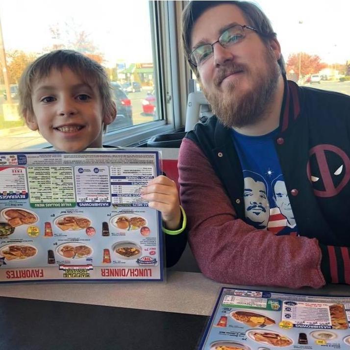 Greg's first Waffle House on the way to see Liz's family down south