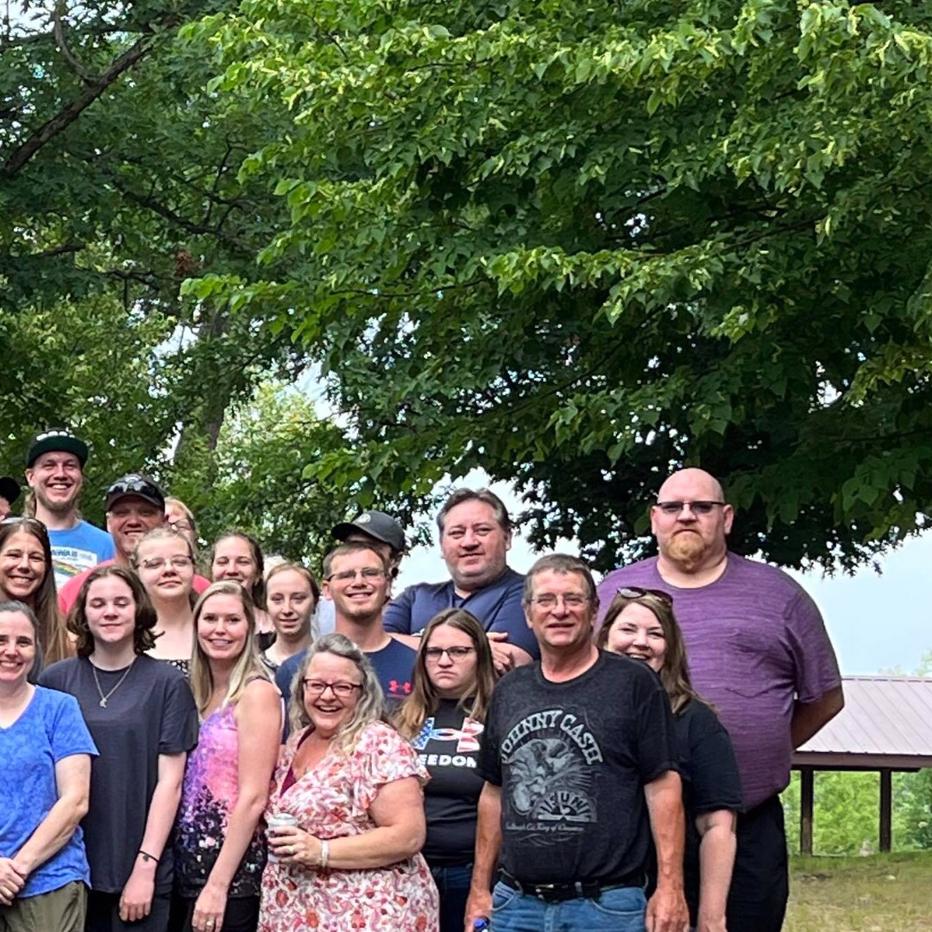 Johnson Family Reunion 2023 - Don't let Liz's face fool you. She had a great time.