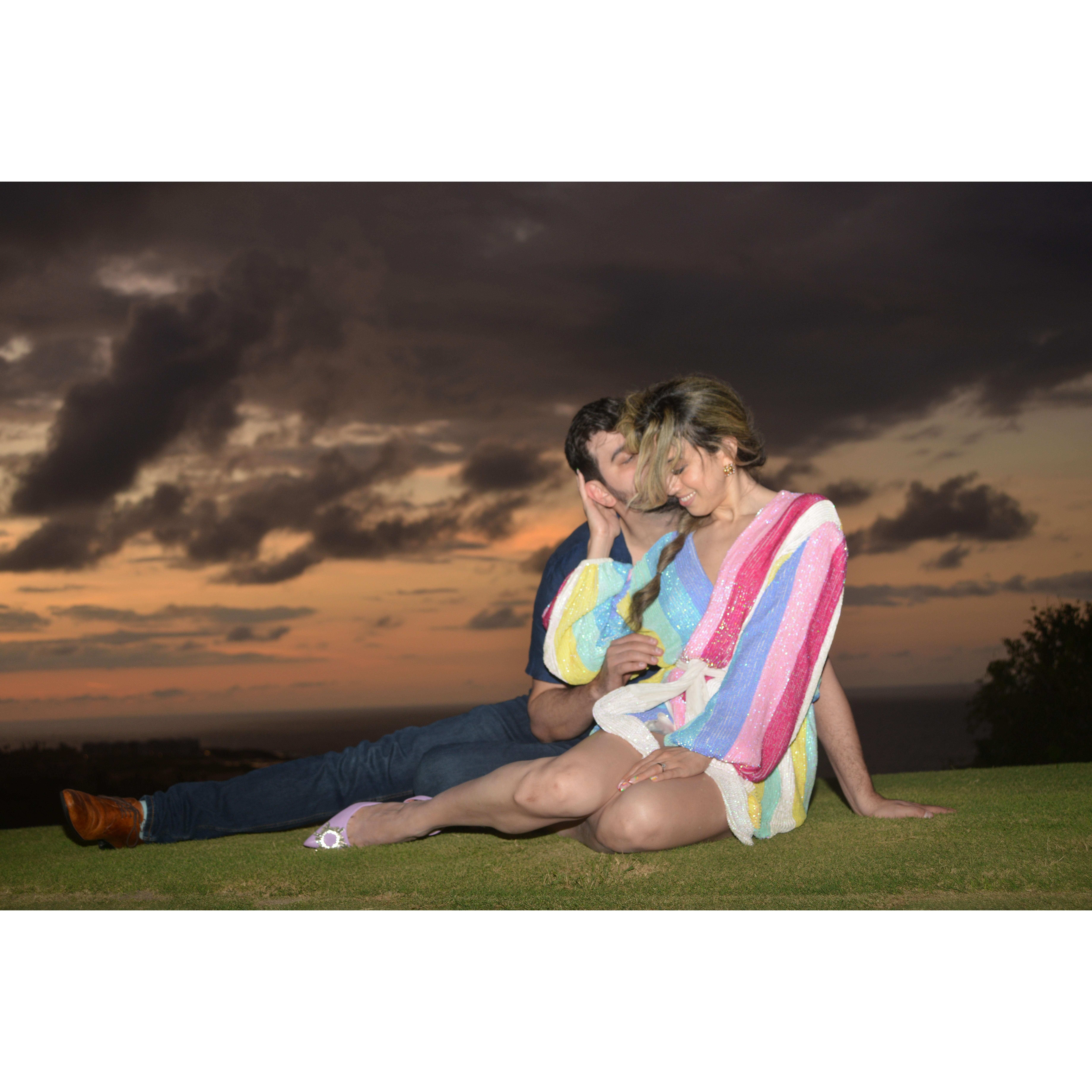 These pictures were all taken right after he proposed! He coordinated with his photographer aunt, Rebecca, to take engagement pictures of us in the Royal Isabela grounds! Pictures by @rz_portraits