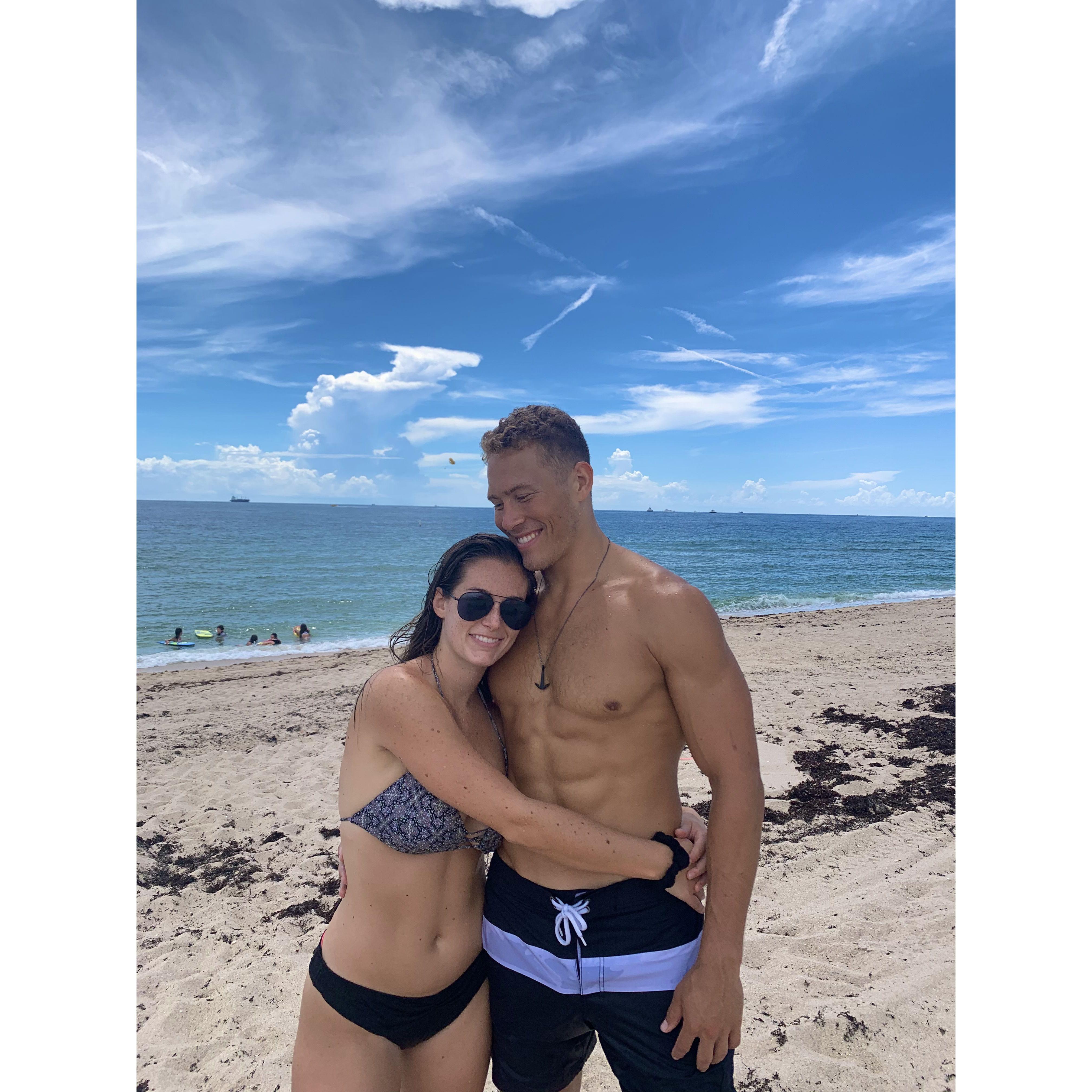 Beach day in Fort Lauderdale. After this picture, Allison told Kyle he should really hit the gym.