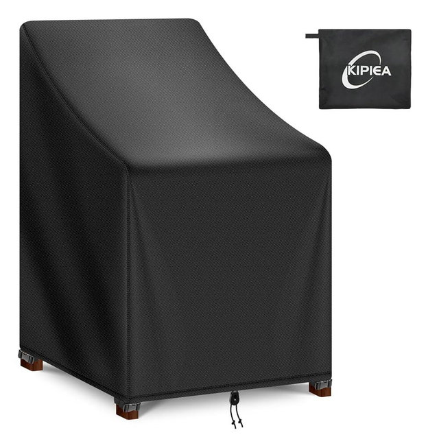 Kipiea Patio Chair Covers Waterproof Winter - Heavy Duty Lawn Outdoor Furniture Chair Covers with Anti UV and No Tears, No Fading (28" W x 36" D x 47" H)