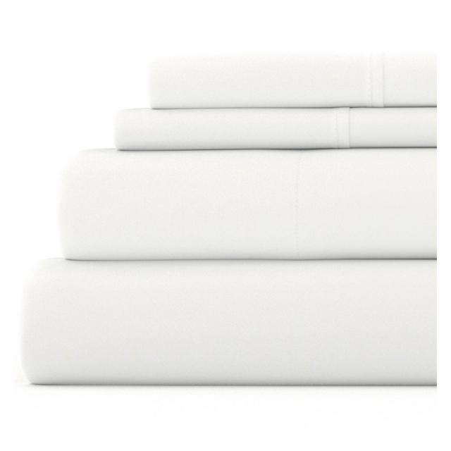 Becky Cameron, Solid Flannel Sheet Set, Queen, White