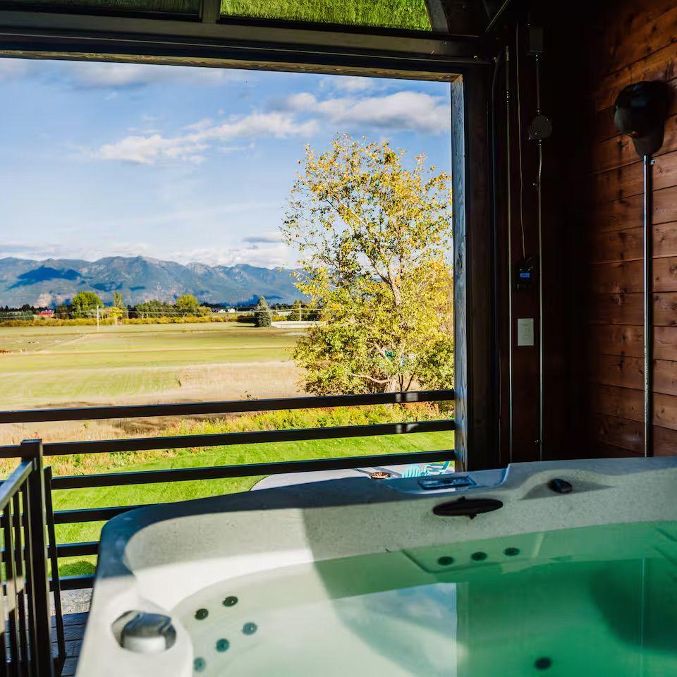 Venue, and yes you are welcome to use the hot tub!