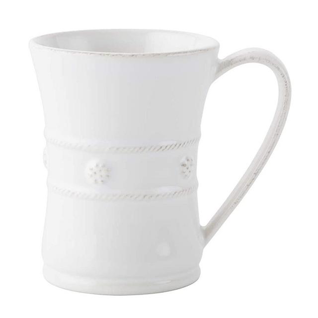 Juliska Berry and Thread Ceramic Coffee Mug, Whitewash, 12 Ounces