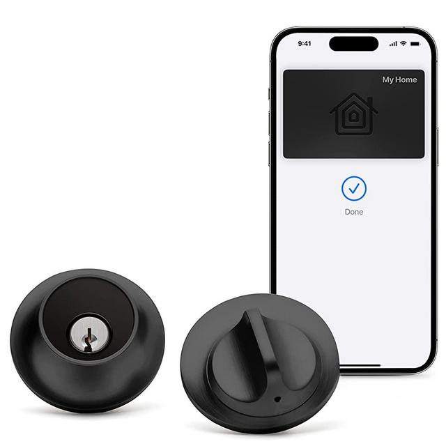 Level Lock+ Smart Lock with Apple Home Keys - Smart Deadbolt for Keyless Entry Plus Key Card or App, Bluetooth Enabled Lock Works with Apple HomeKit, Matte Black