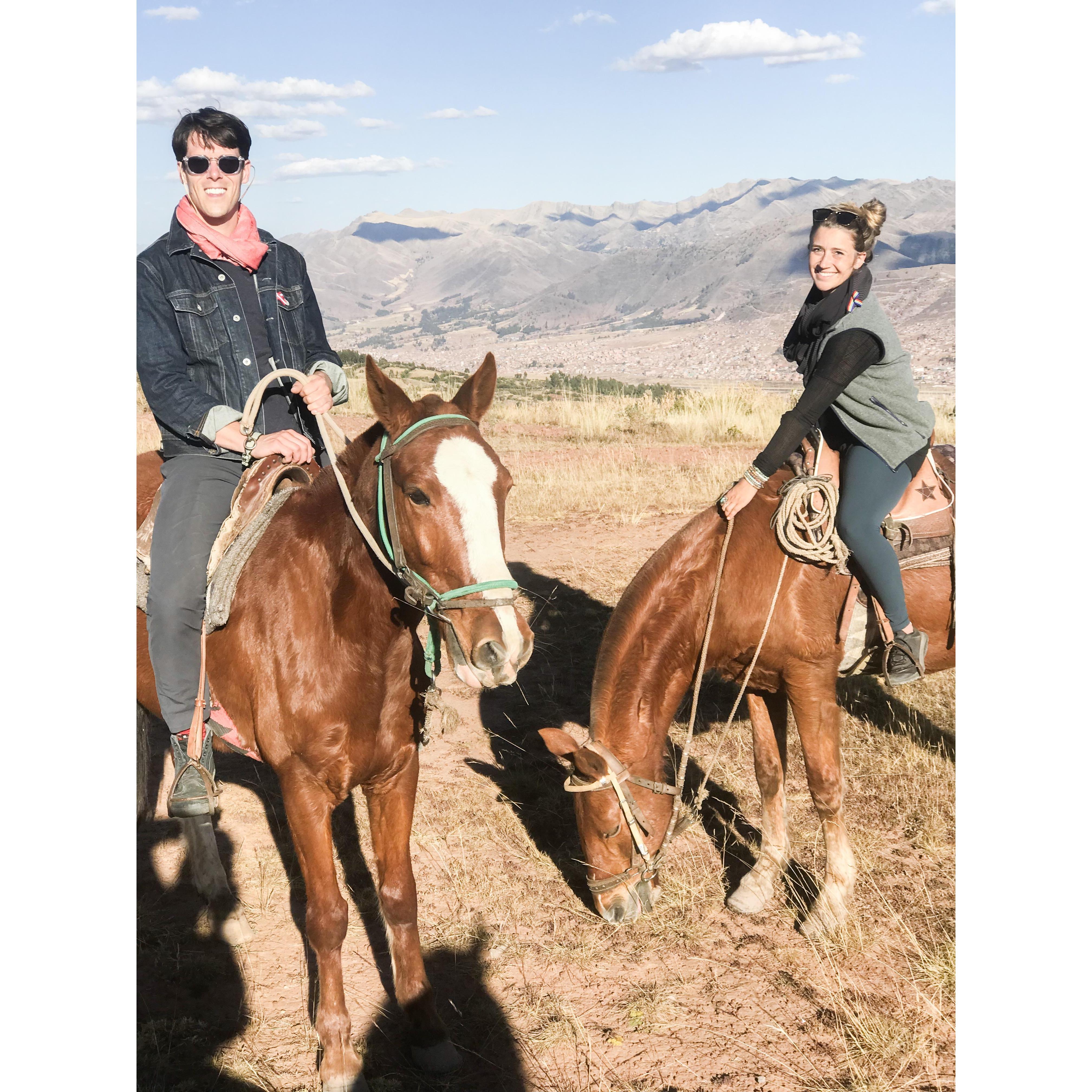 June 2018
Cusco, Peru
Horseback riding in the mountains overlooking the city of Cusco.