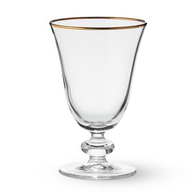 Gold Rim Goblets, Set of 4