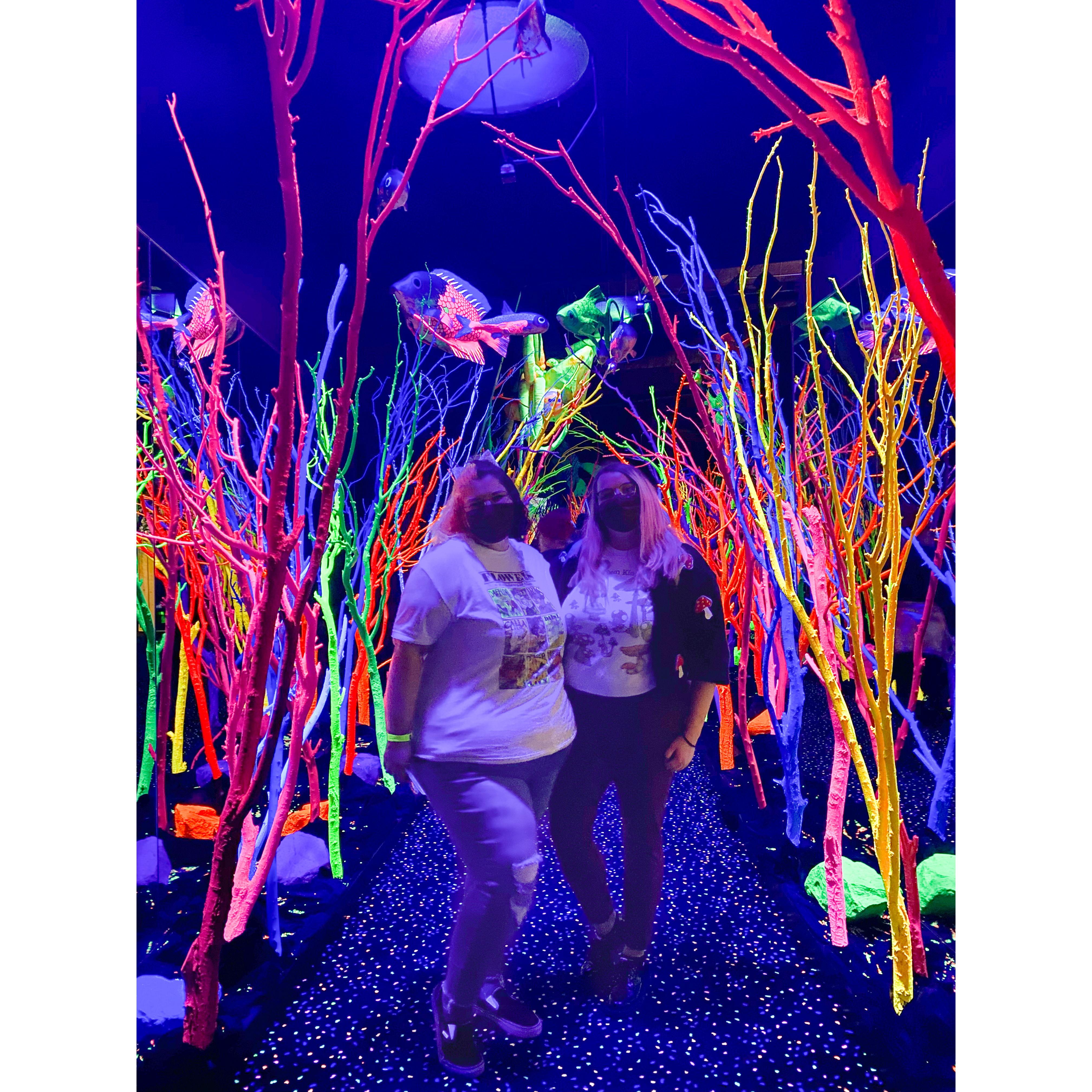 Us at Meow Wolf earlier this year!